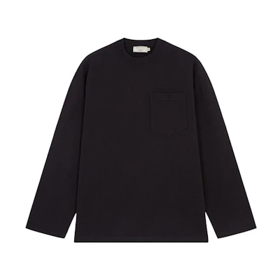 Maison Kitsune Black Pullover Sweatshirt with Letter Print GM00318KM0017-BK