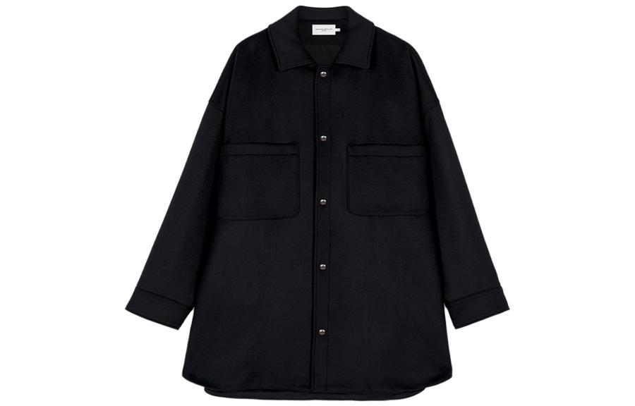 Maison Kitsune Black Zip-Up Loose-Fit Jacket MM02228WQ0072-P199