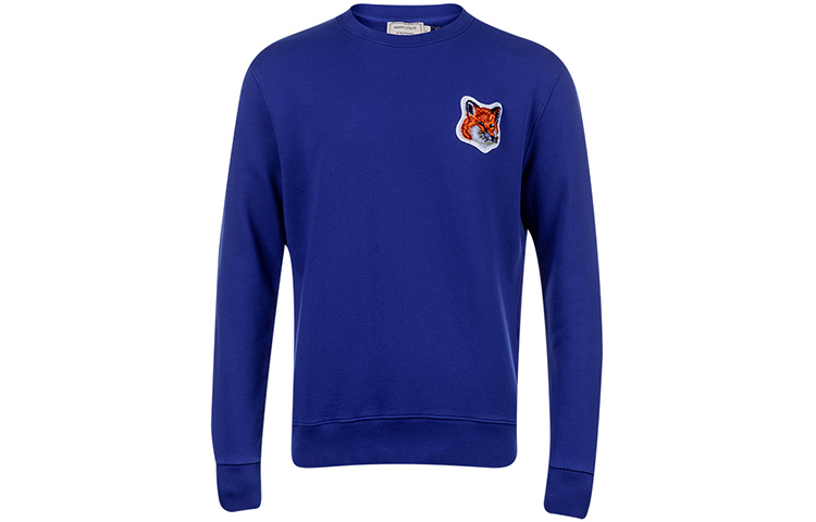 Maison Kitsune Blue Crewneck Pullover Sweatshirt AM00303KM0001-P480