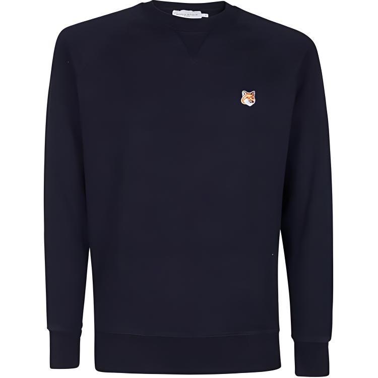 Maison Kitsune Blue Crewneck Pullover Sweatshirt Casual Wear FM00349KM0002-RB