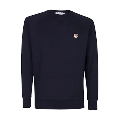 Maison Kitsune Blue Crewneck Pullover Sweatshirt Casual Wear FM00349KM0002-RB