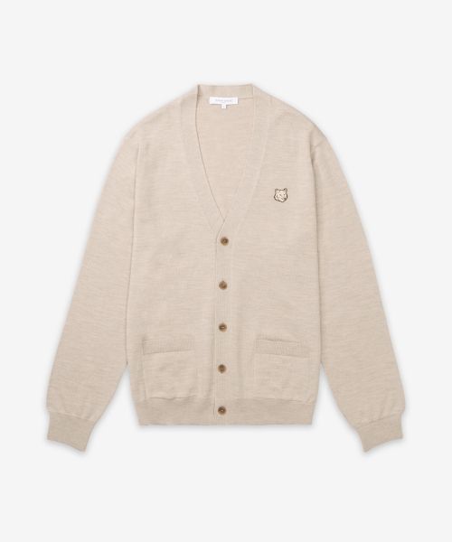 Maison Kitsune Bold Fox Head Patch Regular Cardigan - Marble / MM00509KT10360134 MM00509KT10360134SS25
