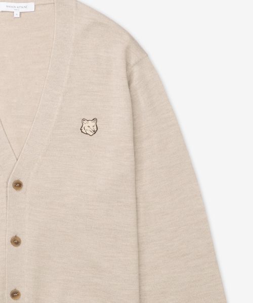 Purchase Maison Kitsune Bold Fox Head Patch Regular Cardigan - Marble / MM00509KT10360134 MM00509KT10360134SS25