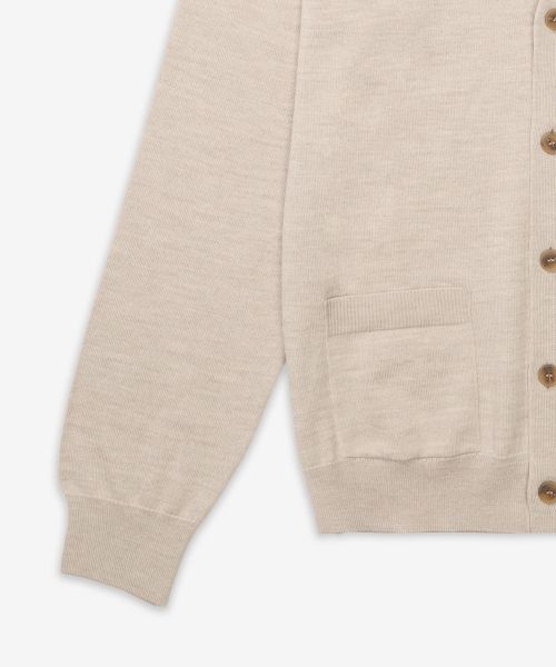 Details for Maison Kitsune Bold Fox Head Patch Regular Cardigan - Marble / MM00509KT10360134 MM00509KT10360134SS25