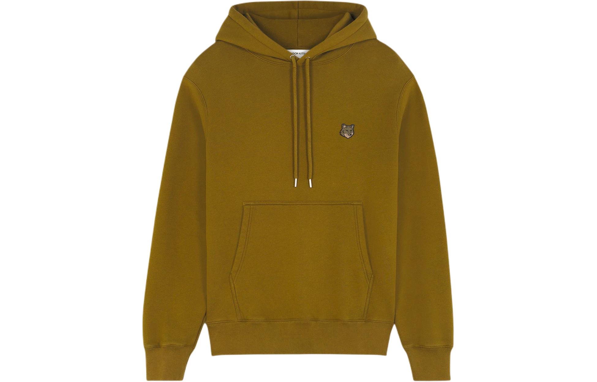 Maison Kitsune Brown Hoodie with Letter Print Long Sleeves LM00707KM0001-P360