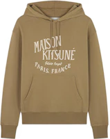 Maison Kitsune Brown Hoodie with Letter Print Long Sleeves LM00707KM0001-P360 Maison Kitsune Brown Hoodie with Letter Print Long Sleeves LM00707KM0001-P360