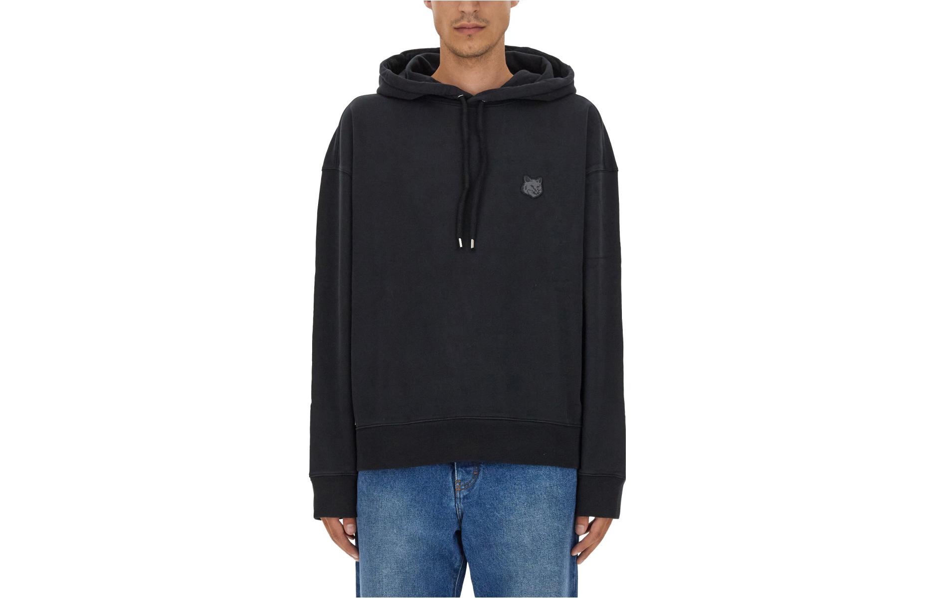 Maison Kitsune Chillax Fox Crewneck Sweatshirt Navy Blue Unisex Animal Print SS24 FM00322KM0001-P480