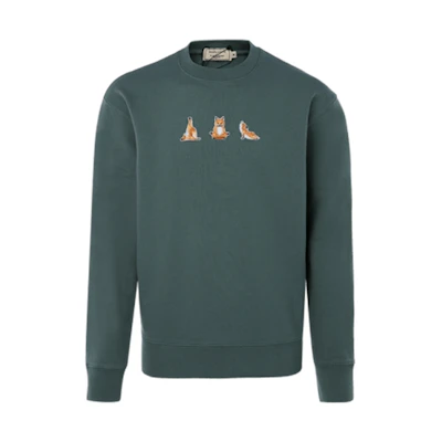 Maison Kitsune Classic Fox Logo Crewneck Sweatshirt FM00322KM0001-NAVY