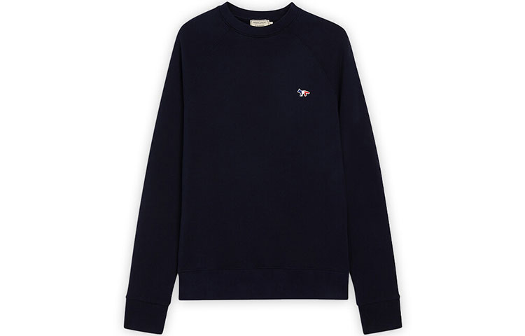 Maison Kitsune Classic High-Neck Zip Jacket Navy Blue QZ3941M10R-P479