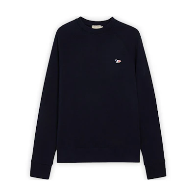 Maison Kitsune Classic High-Neck Zip Jacket Navy Blue QZ3941M10R-P479