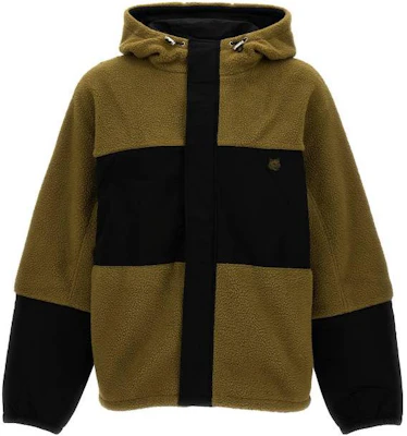 Maison Kitsune Color-Block Drawstring Hoodie Jacket Green LM02105WQ4022P360 Buy Maison Kitsune Color-Block Drawstring Hoodie Jacket Green LM02105WQ4022P360
