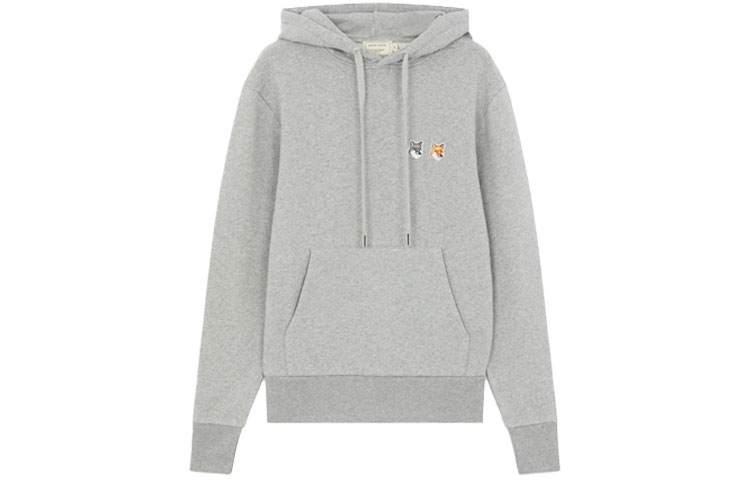 Maison Kitsune Double Fox Head Patch Hoodie Unisex Navy EU00353KM0001-NA