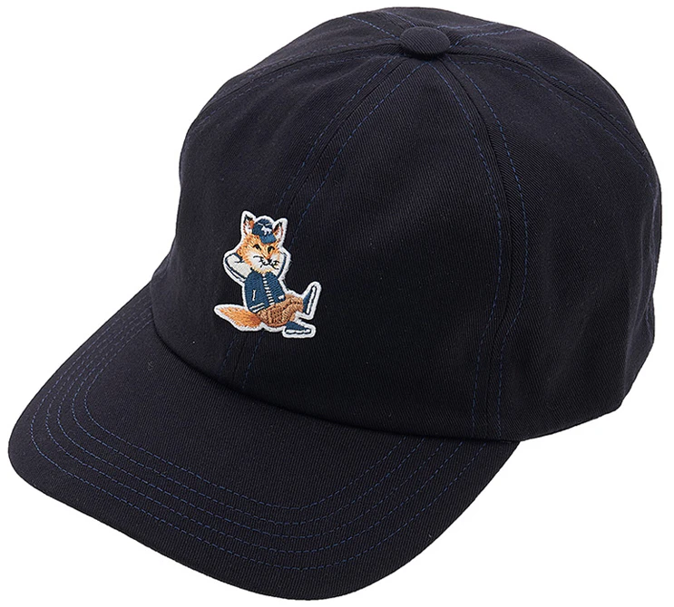 maison-kitsune-embroidered-logo-cotton-cap-navy-blue-ku-06104-ww-0069-na