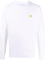 Maison Kitsune Embroidered Logo Crewneck Sweatshirt White IM00318KM0001-P100 Maison Kitsune Embroidered Logo Crewneck Sweatshirt White IM00318KM0001-P100