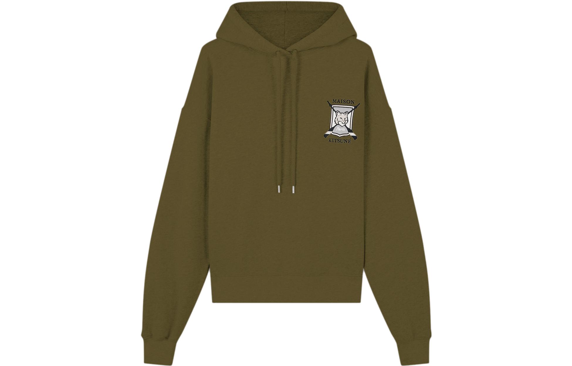 Maison Kitsune Fox Embroidered Pullover Sweatshirt Black SS23 Edition KW00308KM0001-P199