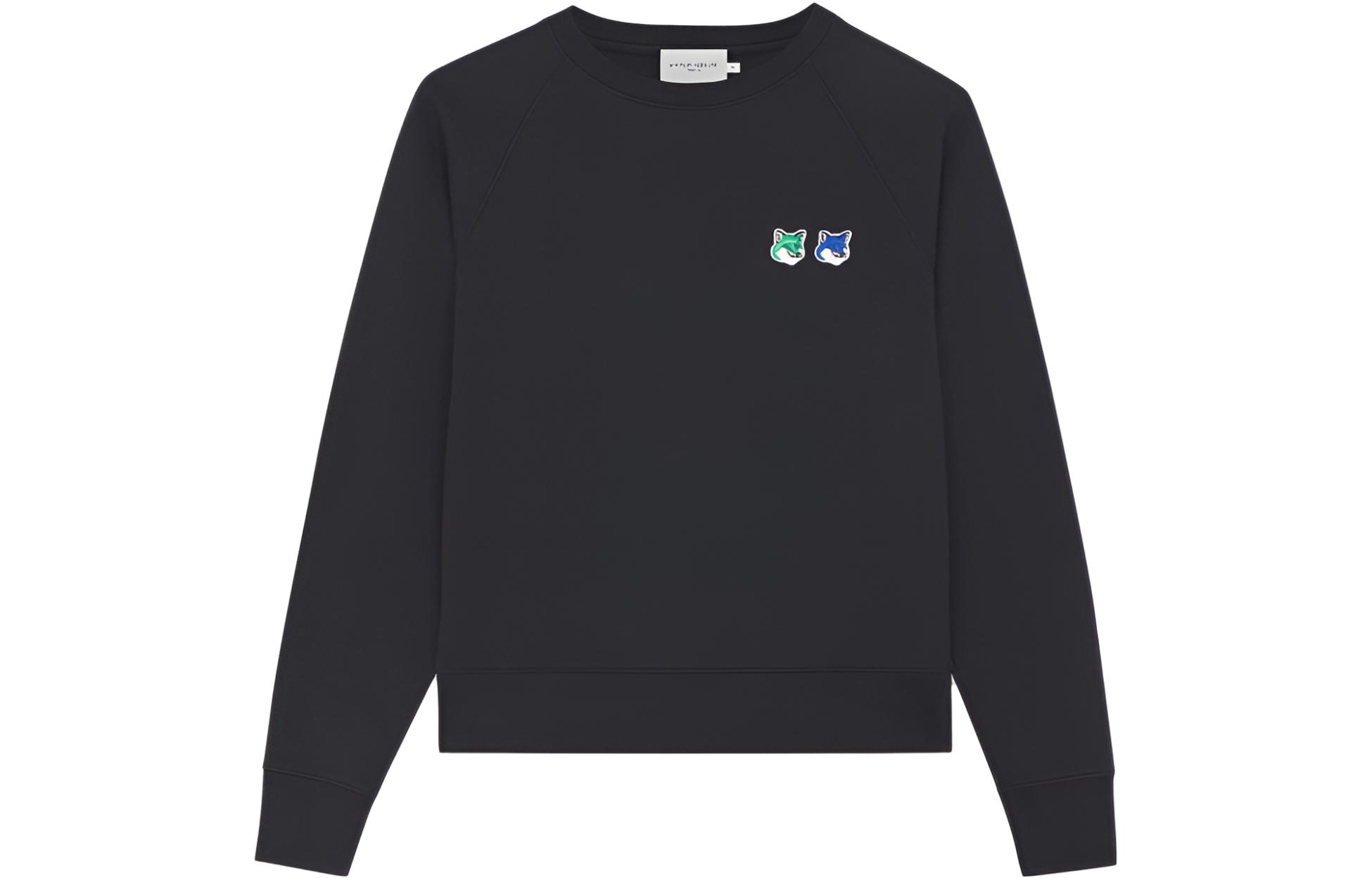 Maison Kitsune Fox Embroidery Crewneck Sweatshirt Men’s Ink Blue LM00302KM0307-P476