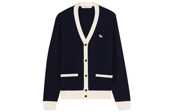 Order メゾンキツネ フォックス刺繍 ウールセーター ユニセックス ブラック. HU00542KT1036-P199