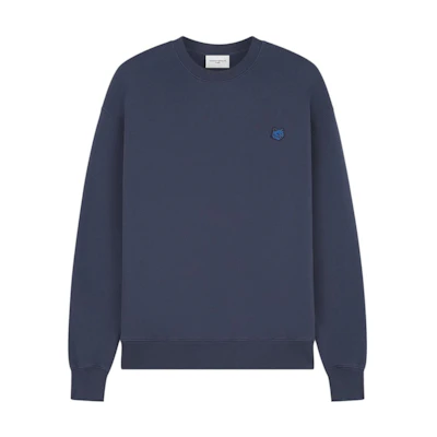 Maison Kitsune Fox Head Embroidered Crewneck Moonlight Blue - FW24 LM00301KM0001-P154