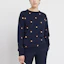 Details for Maison Kitsune Fox Head Embroidered Navy Unisex Pullover Sweatshirt AU00308KM0001-NA