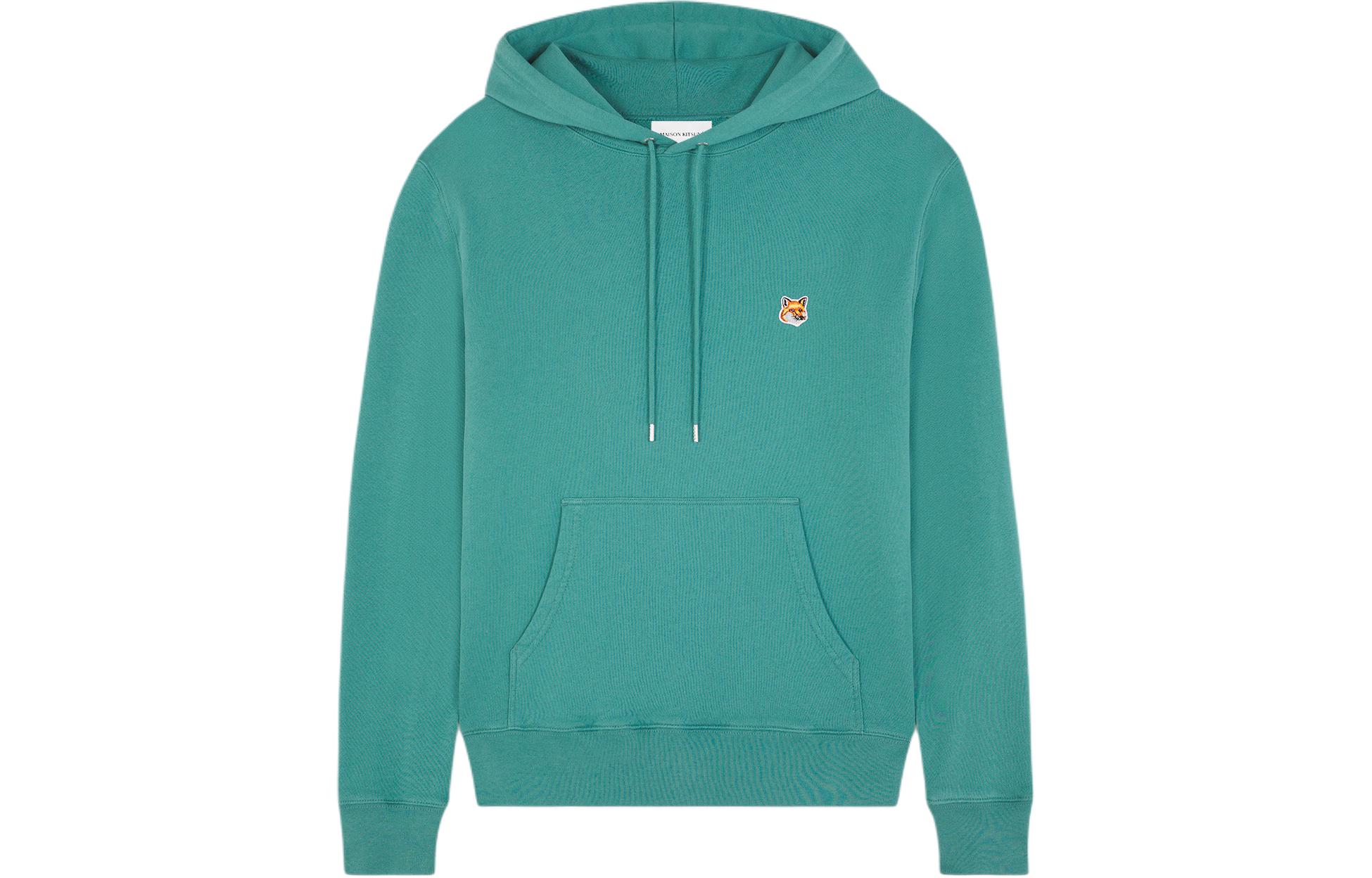 Maison Kitsune Fox Head Embroidered Pullover Hoodie Pine Green SS24 LM00702KM0001-P373