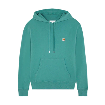 Maison Kitsune Fox Head Embroidered Pullover Hoodie Pine Green SS24 LM00702KM0001-P373