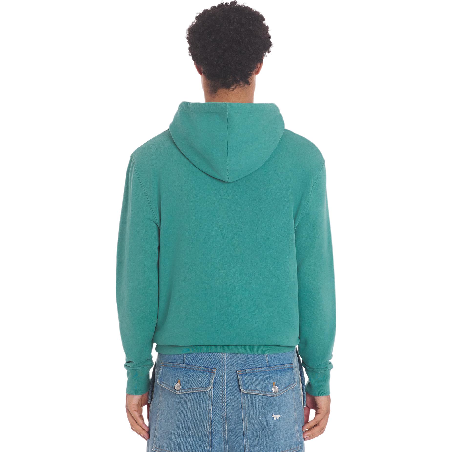 Details for Maison Kitsune 狐狸頭刺繡連帽上衣 松綠色 SS24 LM00702KM0001-P373