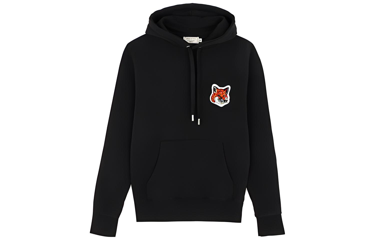 Maison Kitsune Fox Head Logo Embroidered Long Sleeve Sweatshirt Navy - SS24 QZ4141M01P-P485