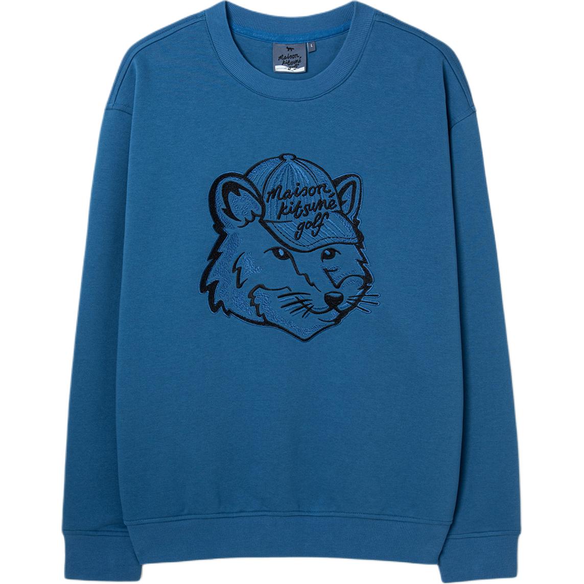 Maison Kitsune Fox Head Oversized Jacket Navy Blue SS24 QZ4139M01R-P479