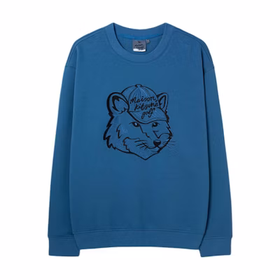 Maison Kitsune Fox Head Oversized Jacket Navy Blue SS24 QZ4139M01R-P479