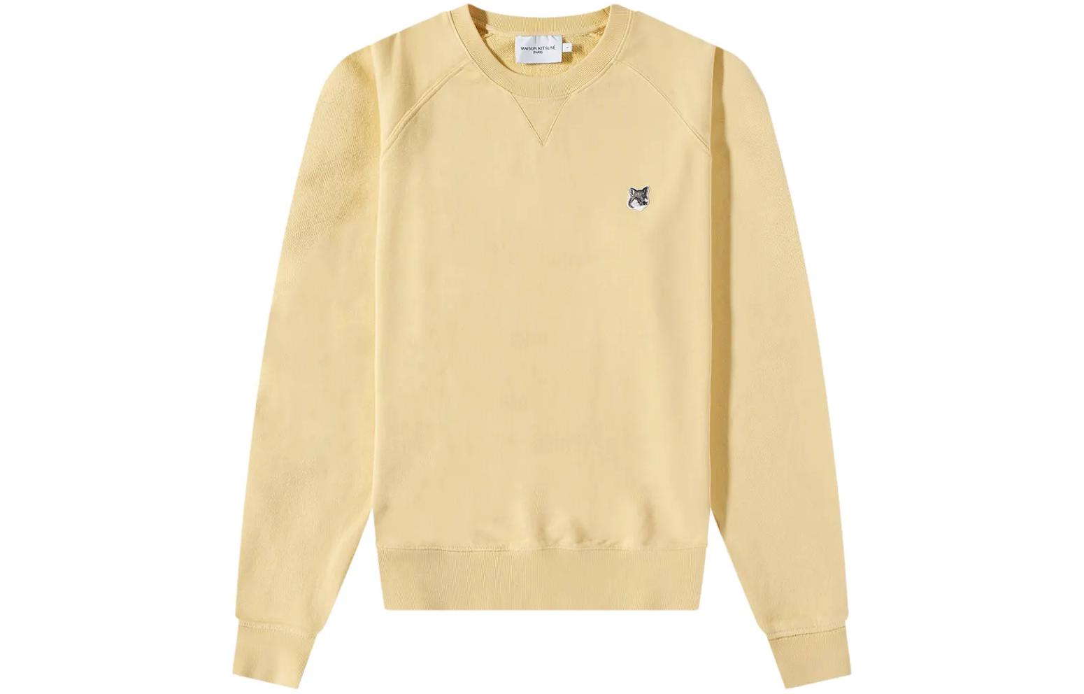 Maison Kitsune Fox Head Patch Crewneck Sweatshirt Green - MM00316KM0307-P384