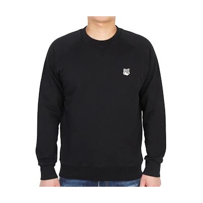 Maison Kitsune Fox Logo Striped Drawstring Hoodie Unisex Cobalt Blue KM00321KM0020-S460