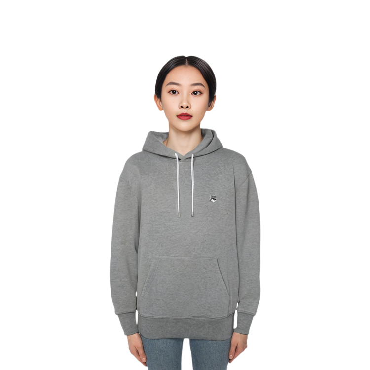 Maison Kitsune Fox Logo Embroidered Sweatshirt Unisex - Grey GU00335KM0002-H150 圖 4