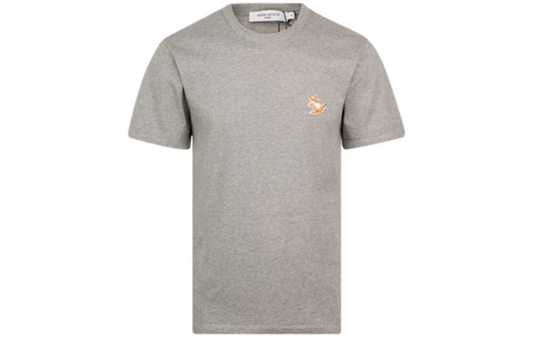 Maison Kitsune Fox Logo Embroidered Unisex Casual Crewneck T-Shirt GU00154KJ0010-H150