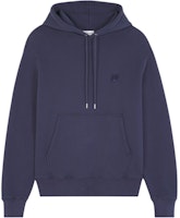 Maison Kitsune Fox Patch Comfort Hoodie Navy Blue Mens. MM00713KM0307-P476 Maison Kitsune Fox Patch Comfort Hoodie Navy Blue Mens. MM00713KM0307-P476