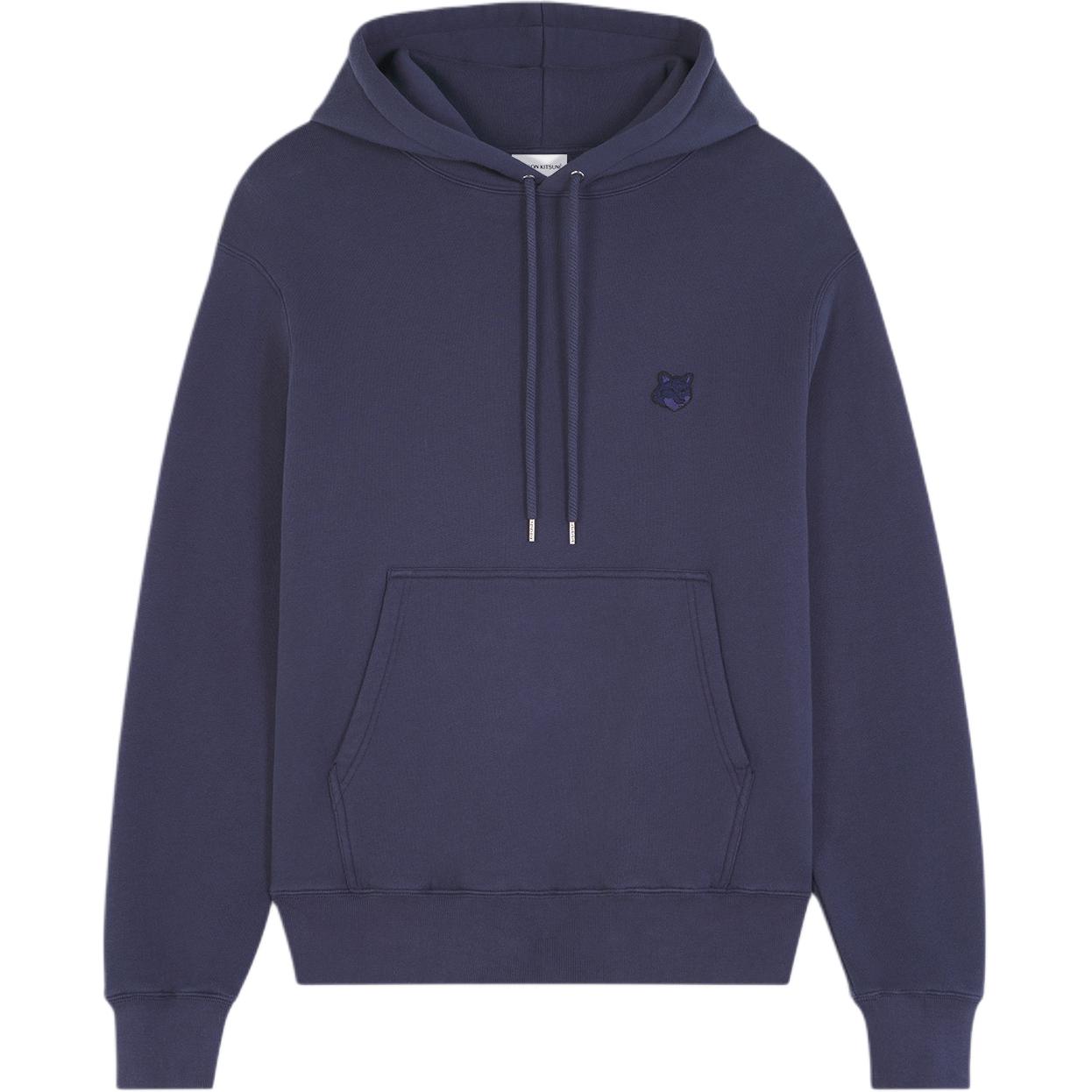 Order Maison Kitsune 狐狸标刺绣舒适连帽衫 深蓝 男款 MM00713KM0307-P476