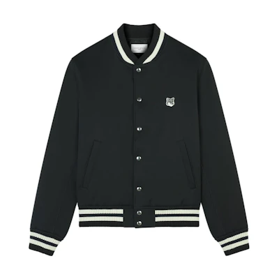 Maison Kitsune Fox Patch Zip-Up Hoodie Khaki Green () MM00714KM0307