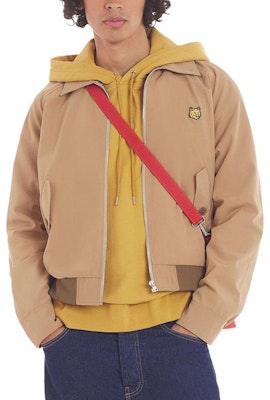 美松狐标刺绣拉链直筒舒适夹克 米色 LM02103WQ0062-P220 Shop 美松狐标刺绣拉链直筒舒适夹克 米色 LM02103WQ0062-P220