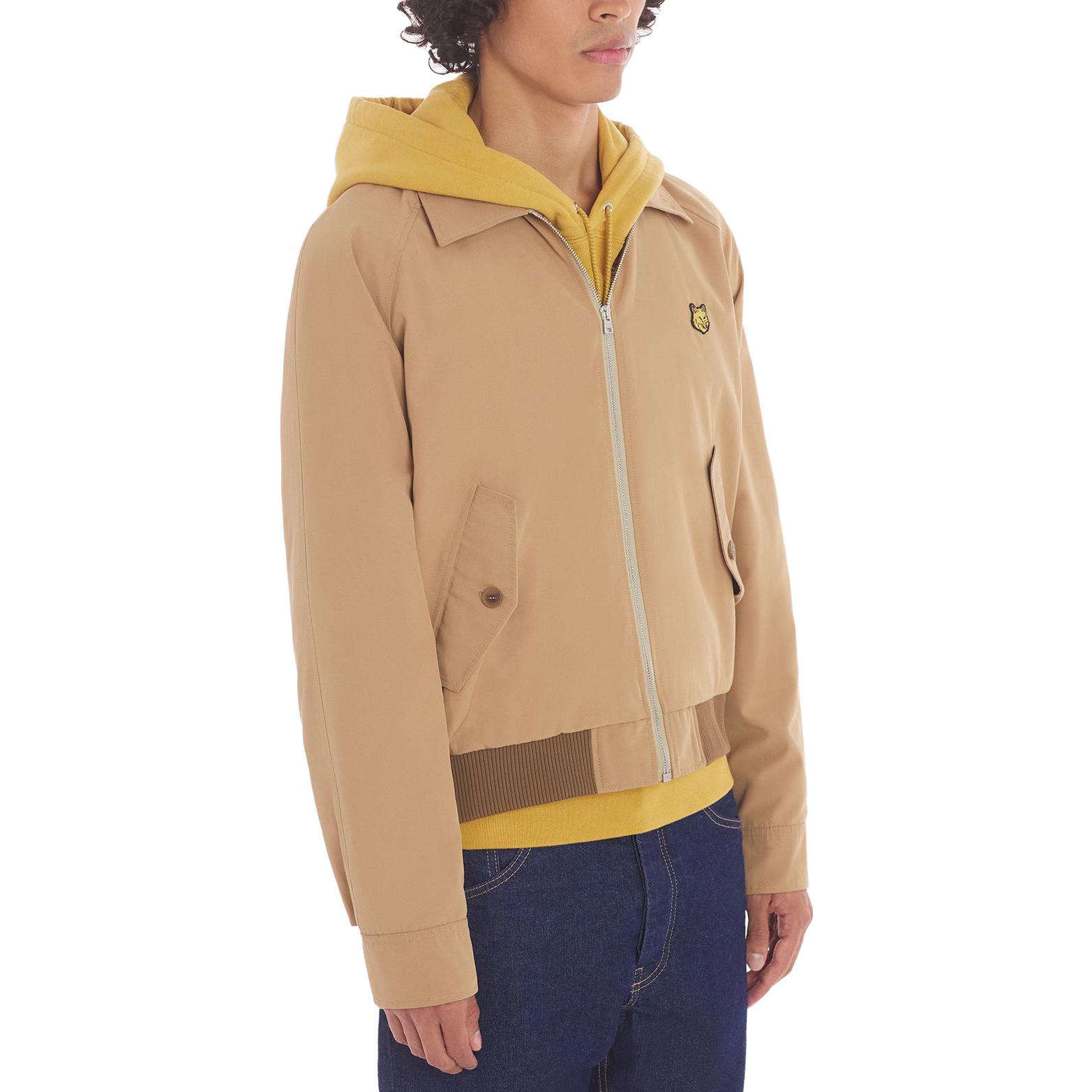 Details for 美松狐标刺绣拉链直筒舒适夹克 米色 LM02103WQ0062-P220