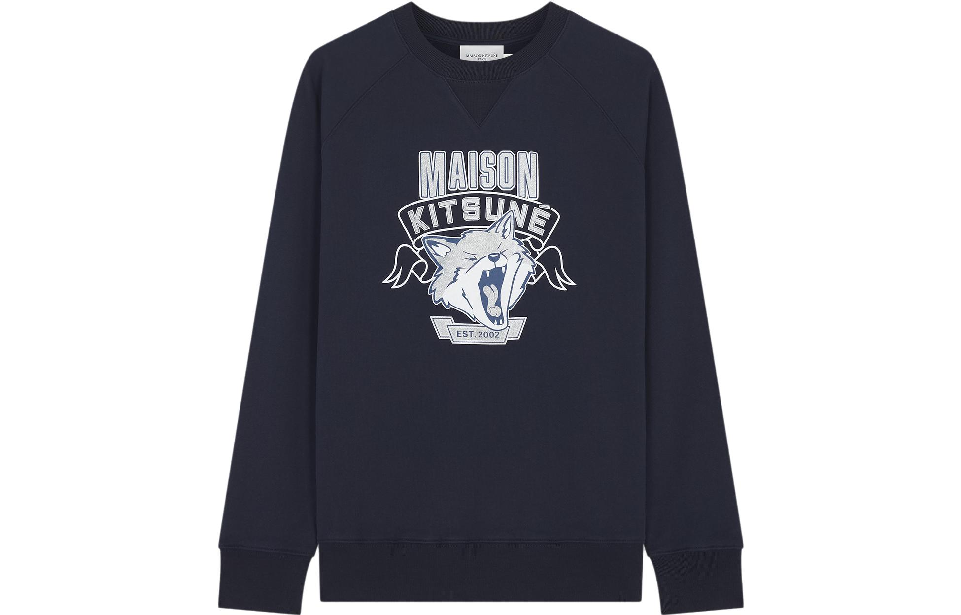 Maison Kitsune Fox Print Crewneck Pullover Sweatshirt Unisex MOL0559GN84-P320