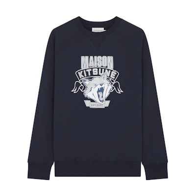 Maison Kitsune Fox Print Crewneck Pullover Sweatshirt Unisex MOL0559GN84-P320