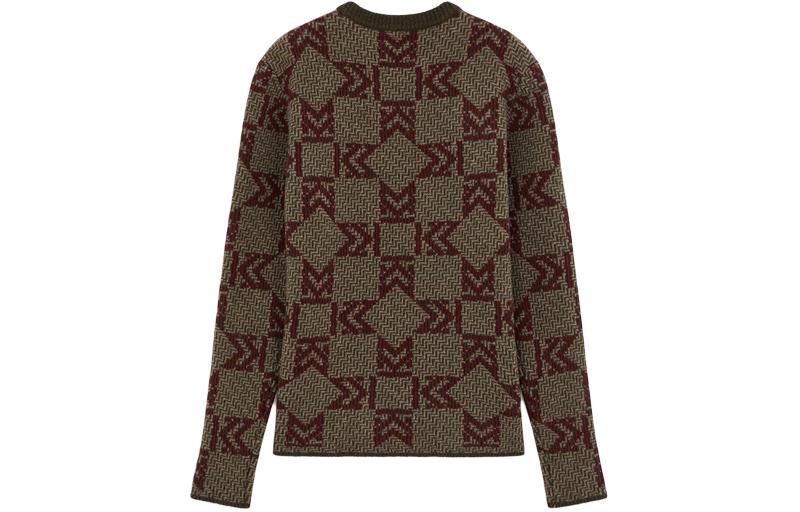Lookbook Maison Kitsune FW20 Unisex Sweater Rajut Warna Blok dengan Corak Jacquard FU00534KT1016