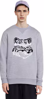 Sizing 메종 키츠네 FW21 빅폭스 자수 크루넥 스웻셔츠 그레이 GM00339KM0017-GREY