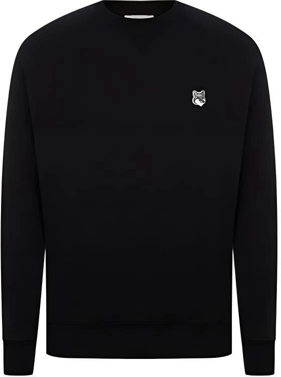 maison-kitsune-fw-21-black-crewneck-pullover-sweatshirt-casual-style-gm-00333-km-0002-bk