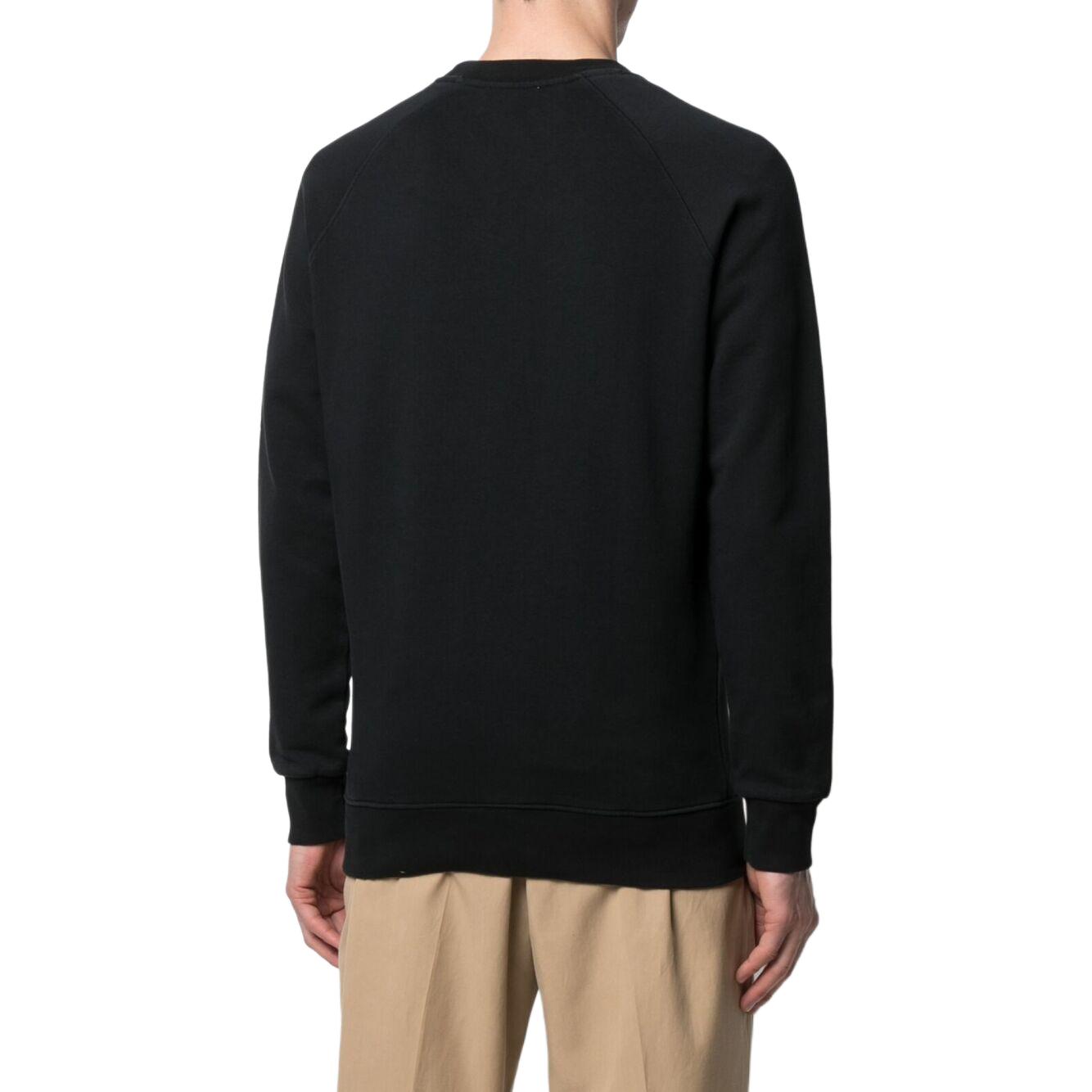 Details for Maison Kitsune FW21 Black Crewneck Pullover Sweatshirt Casual Style GM00333KM0002-BK