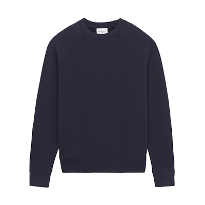Maison Kitsune FW21 Blue Label Crewneck Pullover Sweatshirt Men AM00303KM0001-NA