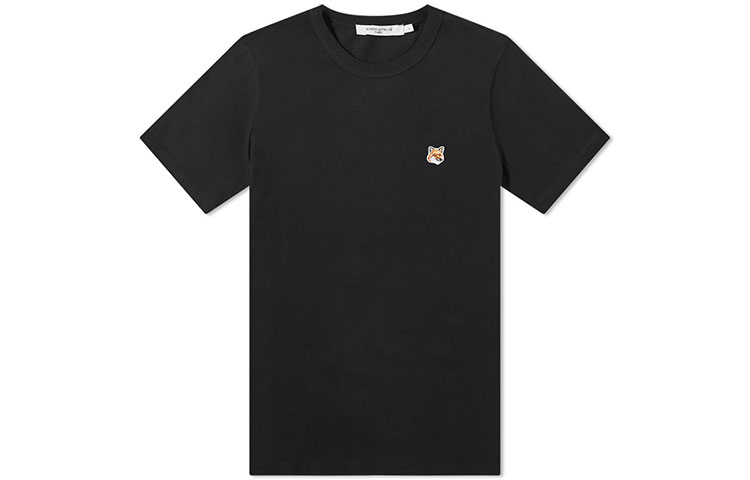Maison Kitsune FW21 Cartoon Fox Graphic T-Shirt Black  Short Sleeve AM00103KJ0008-P199