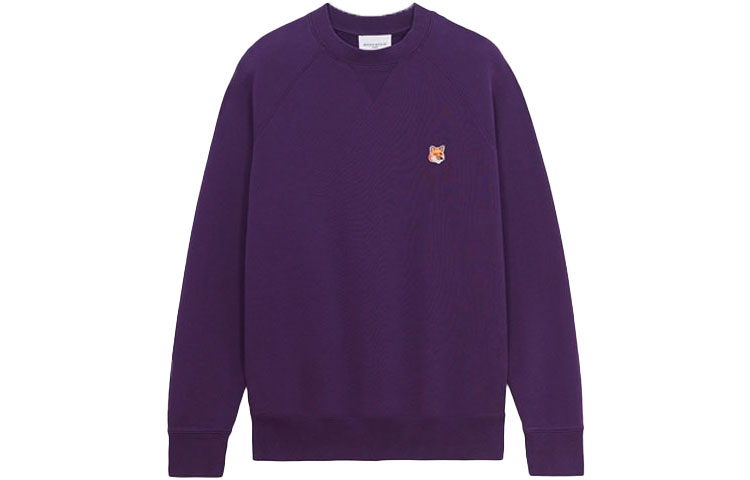 Maison Kitsune FW21 Classic Fox Logo Cotton Crewneck Sweatshirt - Navy AM00303KM0001-NAVY