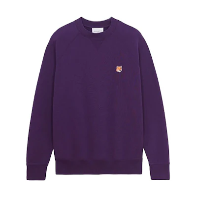 Maison Kitsune FW21 Classic Fox Logo Cotton Crewneck Sweatshirt - Navy AM00303KM0001-NAVY