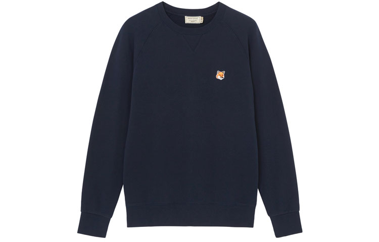 Maison Kitsune FW21 Classic Tricolor Fox Hoodie Jacket Unisex - Blue FU02240WQ0002-DN