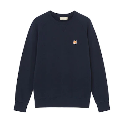 Maison Kitsune FW21 Classic Tricolor Fox Hoodie Jacket Unisex - Blue FU02240WQ0002-DN